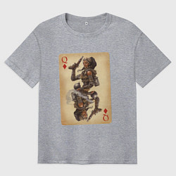 Футболка оверсайз мужская Fable III Пейдж, дама буби, цвет: меланж