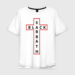 Футболка оверсайз мужская Black Sabbath, цвет: белый