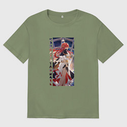 Мужская футболка оверсайз Улыбка Химеко