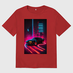Мужская футболка оверсайз KITT auto - неон