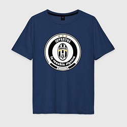 Футболка оверсайз мужская Juventus club, цвет: тёмно-синий