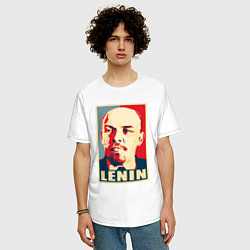 Футболка оверсайз мужская Lenin, цвет: белый — фото 2