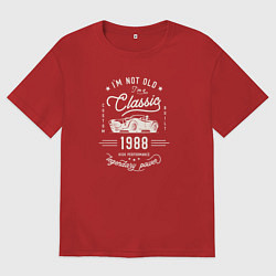 Футболка оверсайз мужская Я классический 1988, цвет: красный