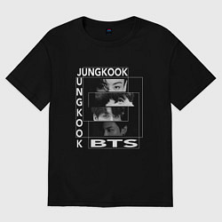 Футболка оверсайз мужская Чонгук BTS JungKook, цвет: черный