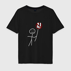 Мужская футболка оверсайз Stop AI
