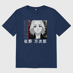 Мужская футболка оверсайз Манджиро Сано аниме