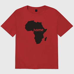 Футболка оверсайз мужская Africa home, цвет: красный