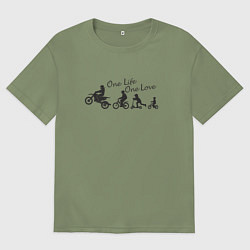 Мужская футболка оверсайз One life one love