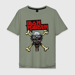 Мужская футболка оверсайз Iron Maiden bones