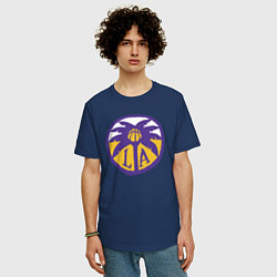Футболка оверсайз мужская Lakers California, цвет: тёмно-синий — фото 2