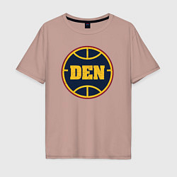 Футболка оверсайз мужская Den basketball, цвет: пыльно-розовый