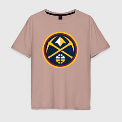 Мужская футболка оверсайз Denver Nuggets logo