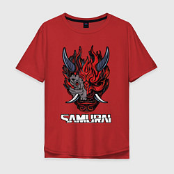 Мужская футболка оверсайз Samurai logo