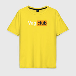 Футболка оверсайз мужская Vag club, цвет: желтый