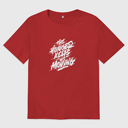 Мужская футболка оверсайз Hunger keeps us moving