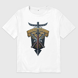 Мужская футболка оверсайз Рыцарские щит и меч