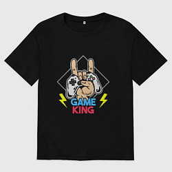Футболка оверсайз мужская Король игры, цвет: черный