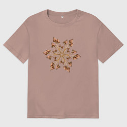 Мужская футболка оверсайз Ведьмин круг из поганок