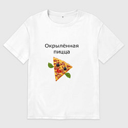Мужская футболка оверсайз Окрылённая пицца