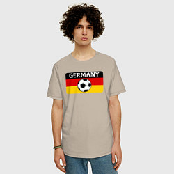 Футболка оверсайз мужская Football Germany, цвет: миндальный — фото 2