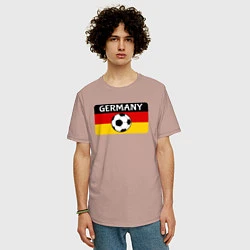 Футболка оверсайз мужская Football Germany, цвет: пыльно-розовый — фото 2