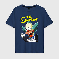 Футболка оверсайз мужская Krusty the clown, цвет: тёмно-синий