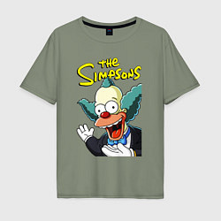 Футболка оверсайз мужская Krusty the clown, цвет: авокадо