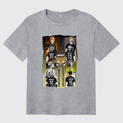 Мужская футболка оверсайз Волейбол - haikyuu