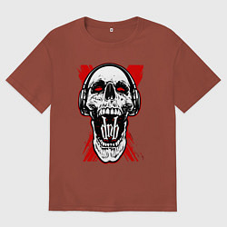 Мужская футболка оверсайз DnB skull