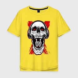 Футболка оверсайз мужская DnB skull, цвет: желтый