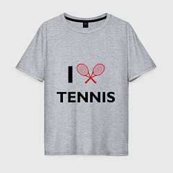 Мужская футболка оверсайз I Love Tennis