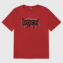Мужская футболка оверсайз Rock graffiti