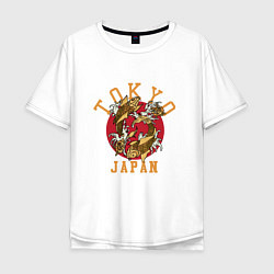 Мужская футболка оверсайз Карп кои Токио Япония