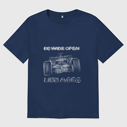 Мужская футболка оверсайз Be wide open white