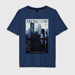 Мужская футболка оверсайз Moscow city обложка журнала