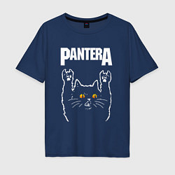 Мужская футболка оверсайз Pantera rock cat