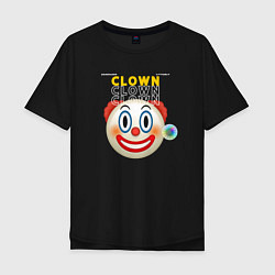 Футболка оверсайз мужская Litterly Clown, цвет: черный