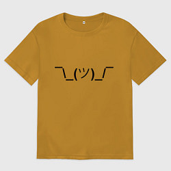 Мужская футболка оверсайз Эмодзи I dont know - темный