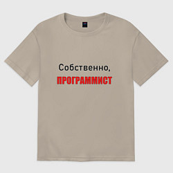 Мужская футболка оверсайз Собственно, программист