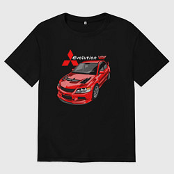 Мужская футболка оверсайз Lancer Evolution 8