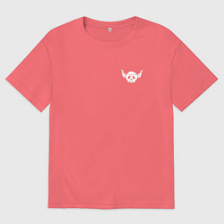 Футболка оверсайз мужская Мертвец - Смертельная игра мёртвой горы, цвет: коралловый