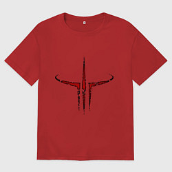 Мужская футболка оверсайз Quake III logo