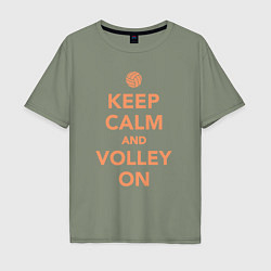 Мужская футболка оверсайз Keep calm and volley on