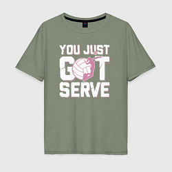 Мужская футболка оверсайз Just got serve