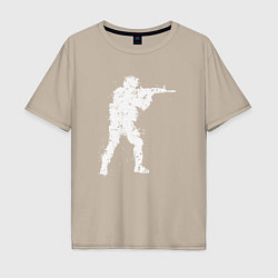 Мужская футболка оверсайз Soldier counter strike
