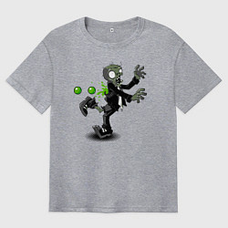 Мужская футболка оверсайз PvZ Зомби атакован