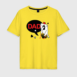 Мужская футболка оверсайз Dad cock