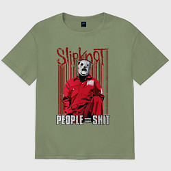 Футболка оверсайз мужская Slipknot Corey, цвет: авокадо
