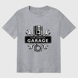 Футболка оверсайз мужская Car service, цвет: меланж