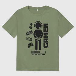 Футболка оверсайз мужская Игроман, цвет: авокадо